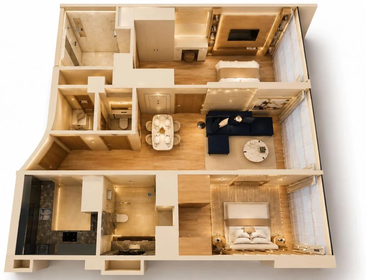 Goldcrest Breeze 2B1 floor plan